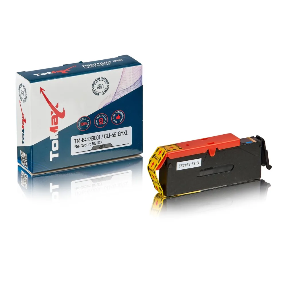 ToMax Premium ersetzt Canon 6447B001 / CLI-551GYXL Tintenpatrone, grau
