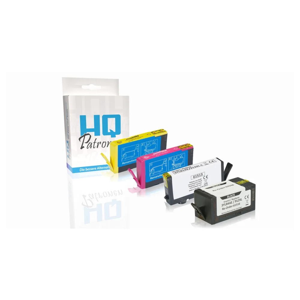 Multipack kompatibel zu HP 3YP34AE / 912XL enthält 4x Tintenpatrone