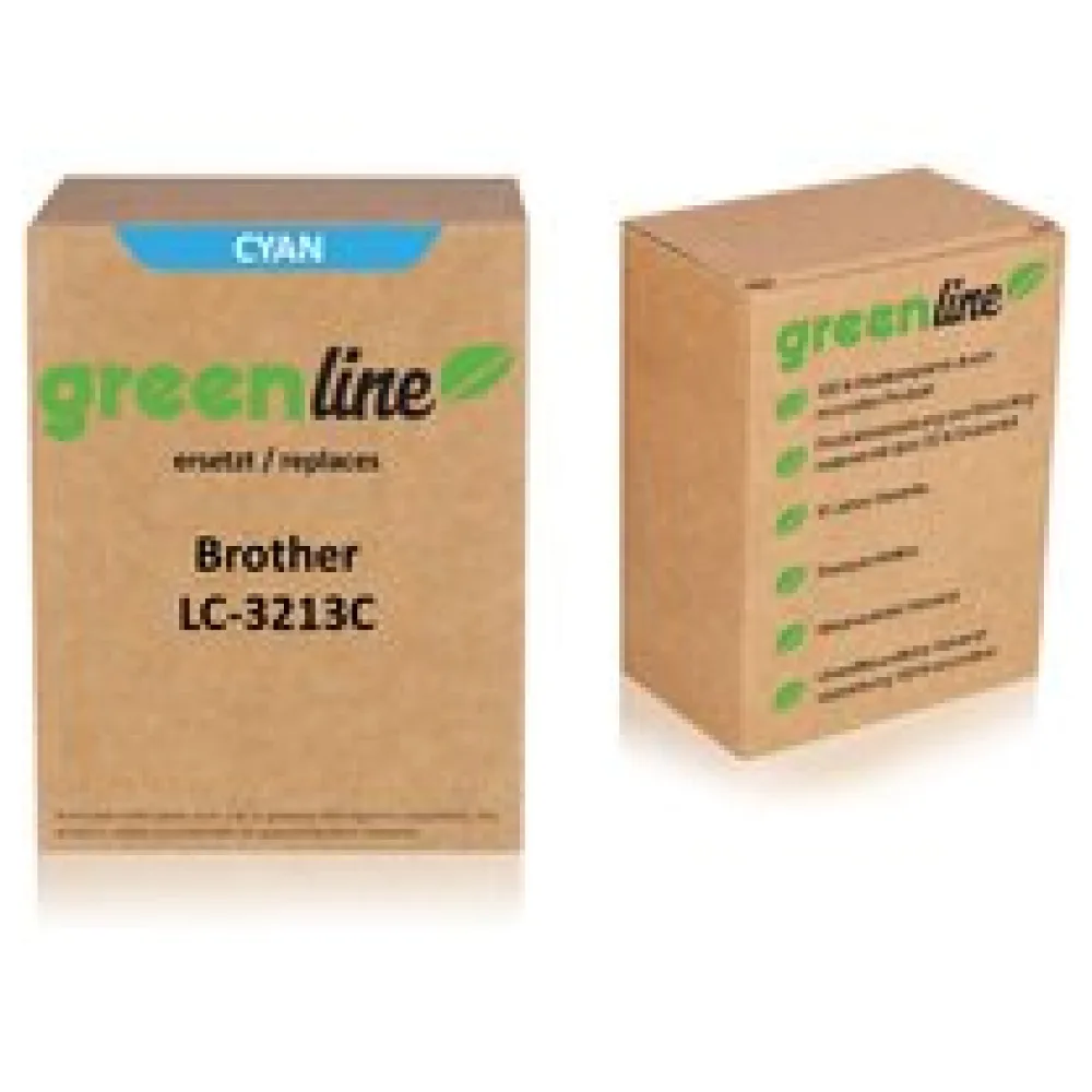 greenline ersetzt Brother LC-3213 C Tintenpatrone, cyan – Bild 2
