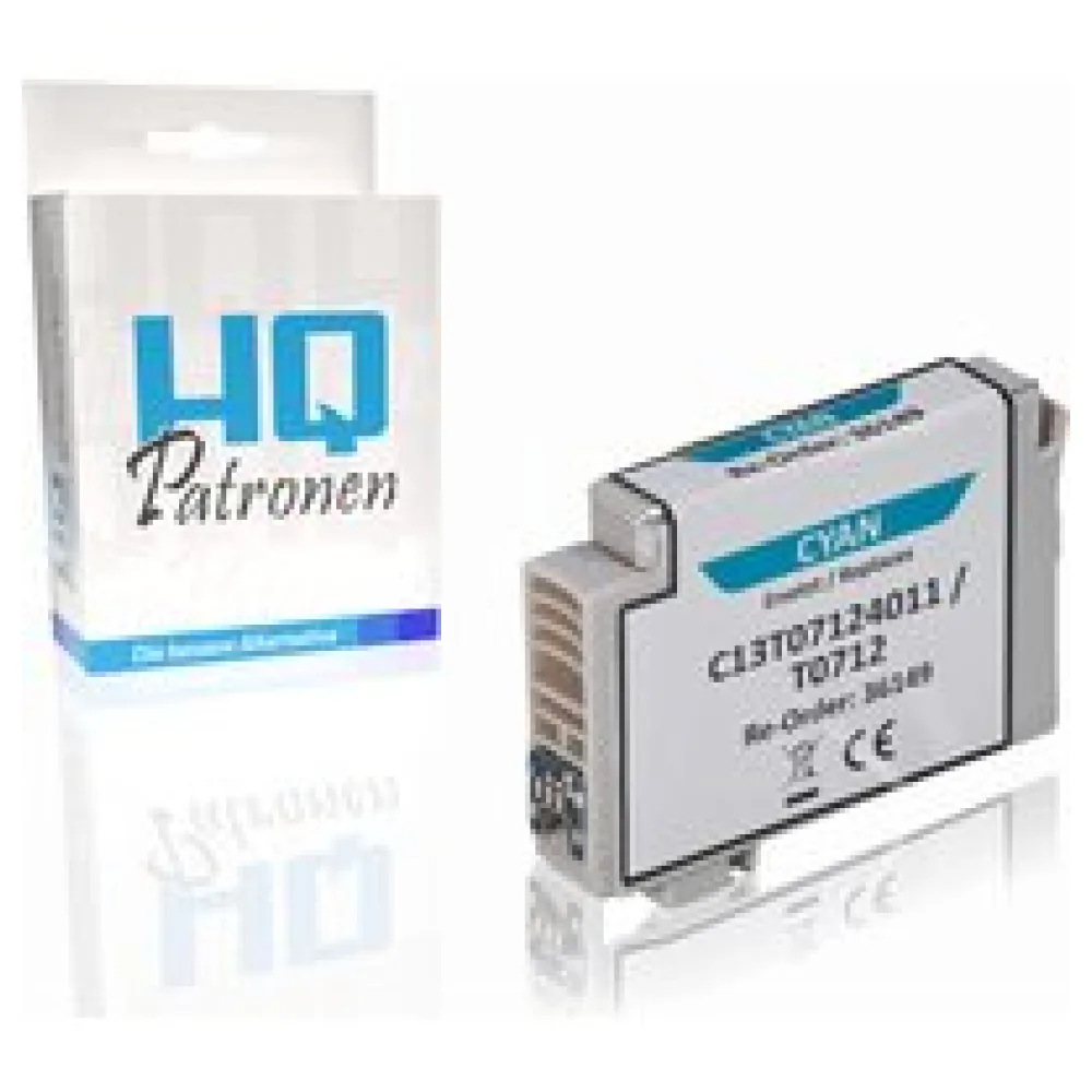 Kompatibel zu Epson C13T07124011 / T0712 Tintenpatrone, cyan – Bild 2