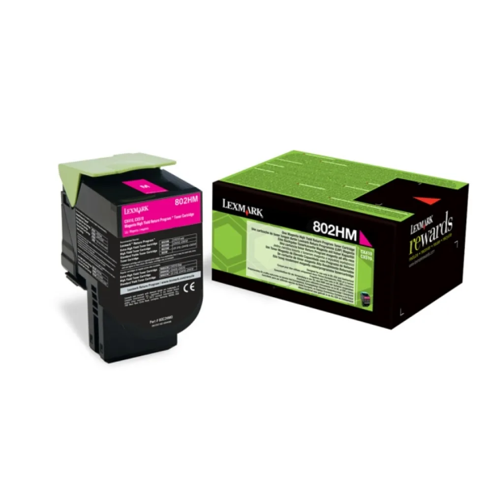 Original Lexmark 80C2HM0 / 802HM Toner magenta
