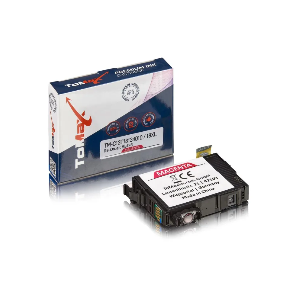 ToMax Premium ersetzt Epson C13T18134010 / 18XL Tintenpatrone Magenta