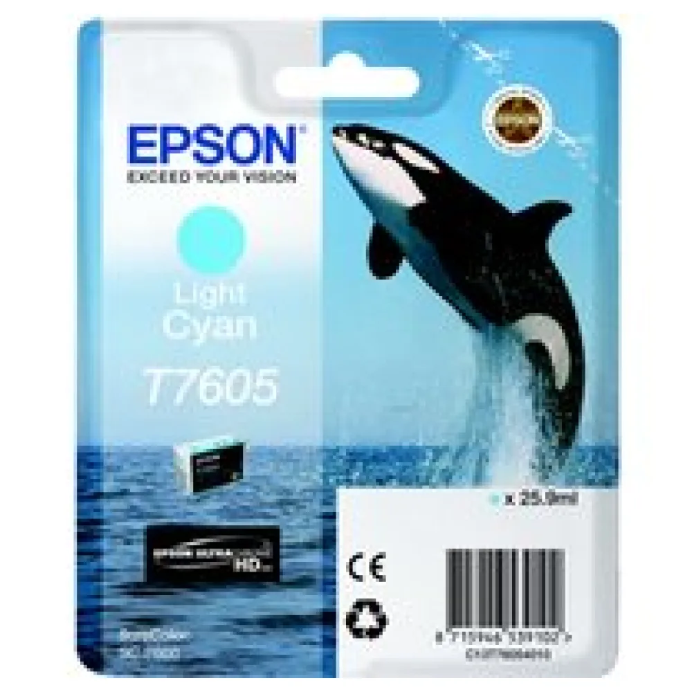 Original Epson C13T76054010 / T7605 Tintenpatrone cyan hell – Bild 2