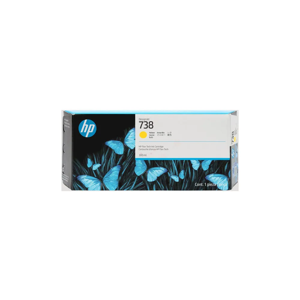 Original HP 676M8A / 738 Tintenpatrone gelb
