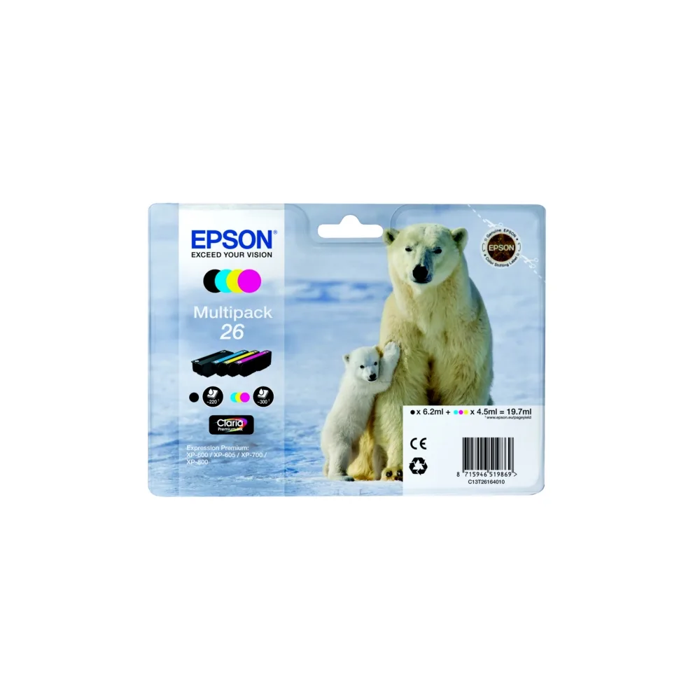 Original Epson C13T26164010 / 26 Tintenpatrone Multipack