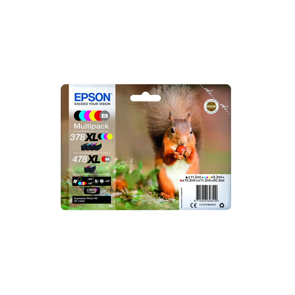 Original Epson C13T379D4010 / 378XL478XL Tintenpatrone Multipack