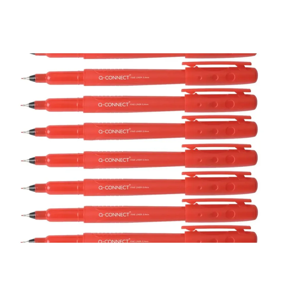 Q-CONNECT Feinliner, 0,4mm, rot, (10 Stück)