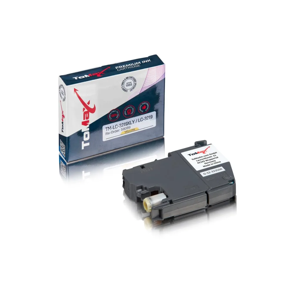 ToMax Premium ersetzt Brother LC-3219XLY Tintenpatrone Gelb