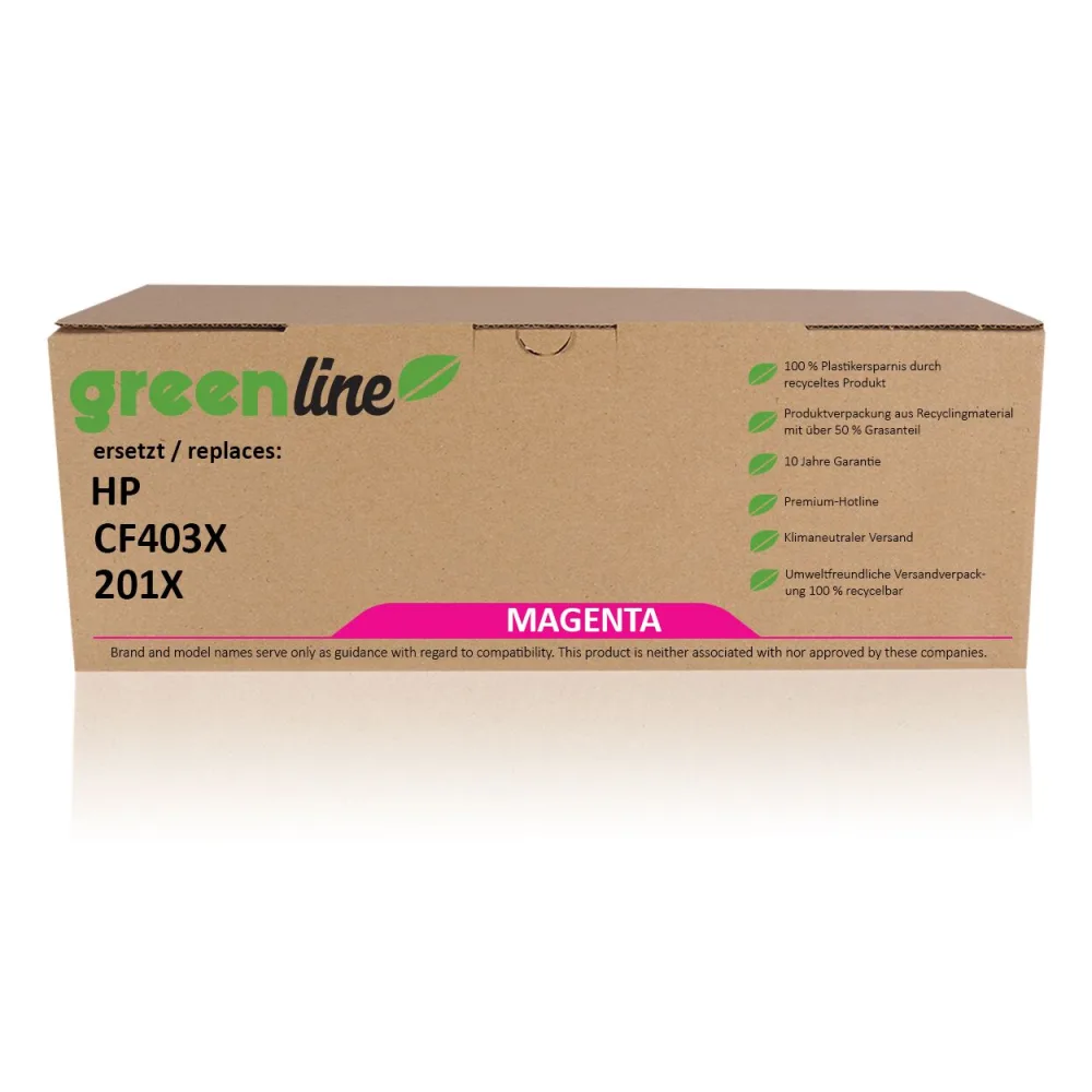greenline ersetzt HP CF403X / 201X Tonerkartusche, magenta