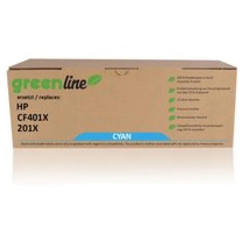 greenline ersetzt HP CF401X / 201X Tonerkartusche, cyan – Bild 2