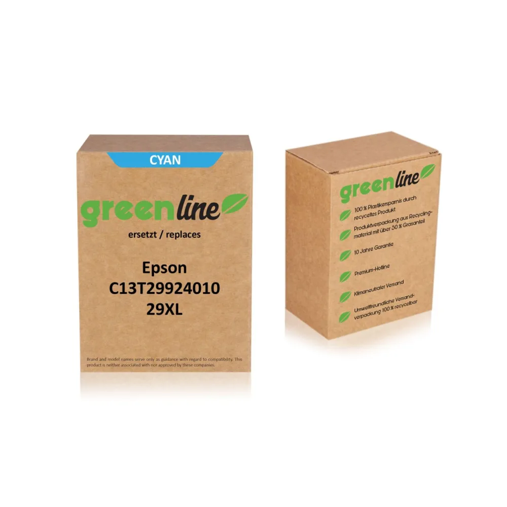 greenline ersetzt Epson C13T29924010 / 29XL Tintenpatrone, cyan