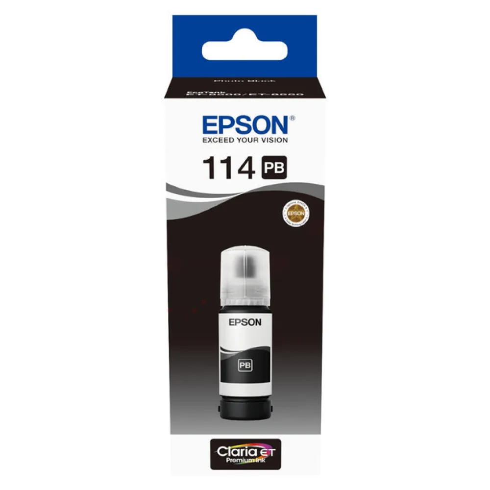 Original Epson C13T07B140 / 114 Tintenflasche Fotoschwarz