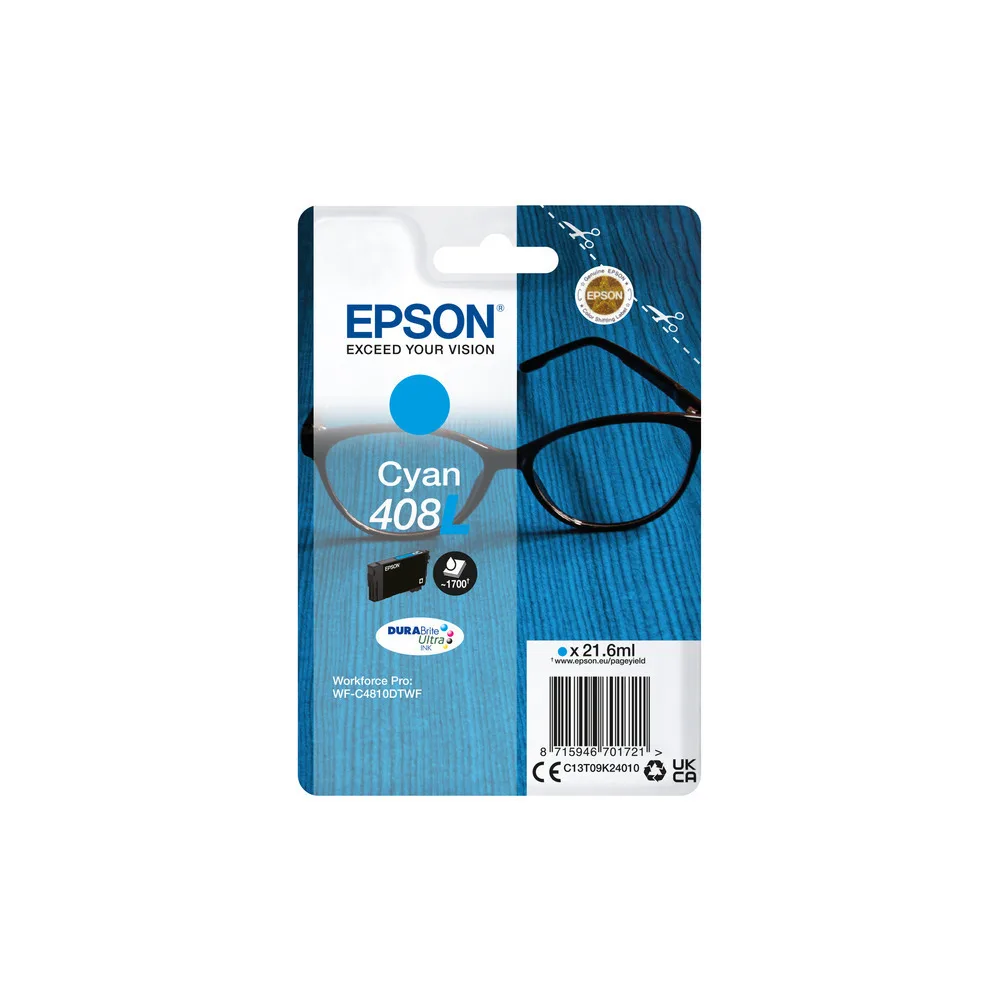 Original Epson C13T09K24010 / 408L Tintenpatrone cyan
