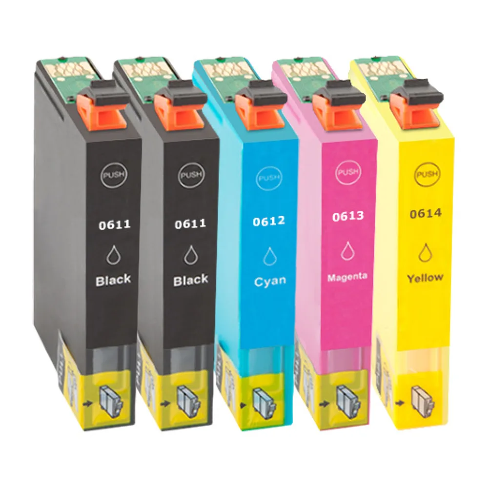 Multipack kompatibel zu Epson C13T06114010 / T0611 enthält 5 x Tintenpatrone