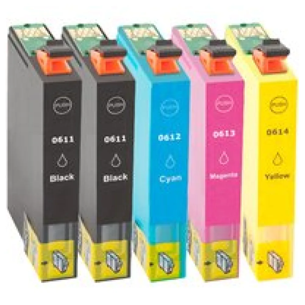 Multipack kompatibel zu Epson C13T06114010 / T0611 enthält 5 x Tintenpatrone – Bild 2