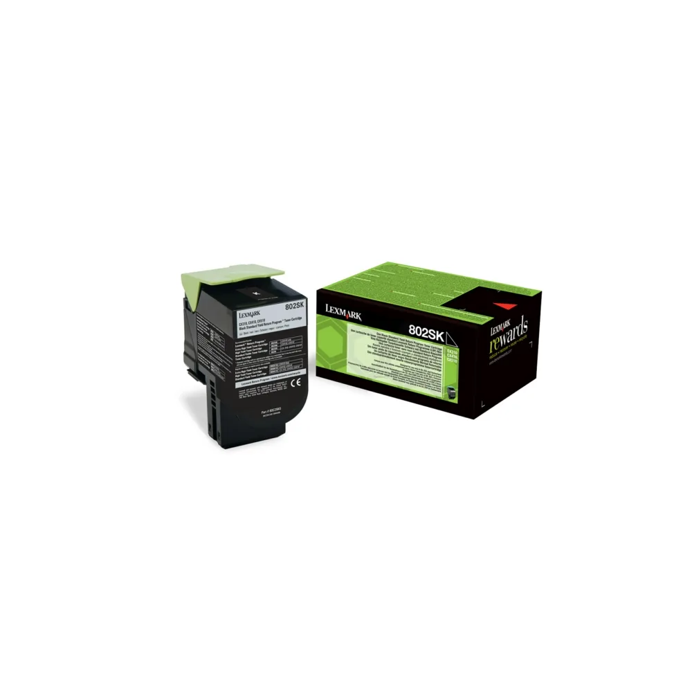 Original Lexmark 80C2SK0 / 802SK Toner schwarz