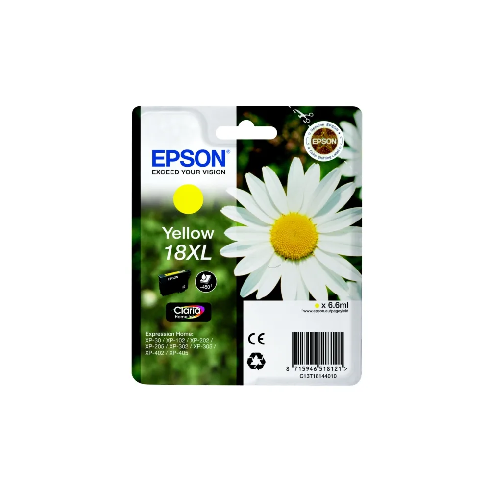Original Epson C13T18144012 / 18XL Tintenpatrone gelb