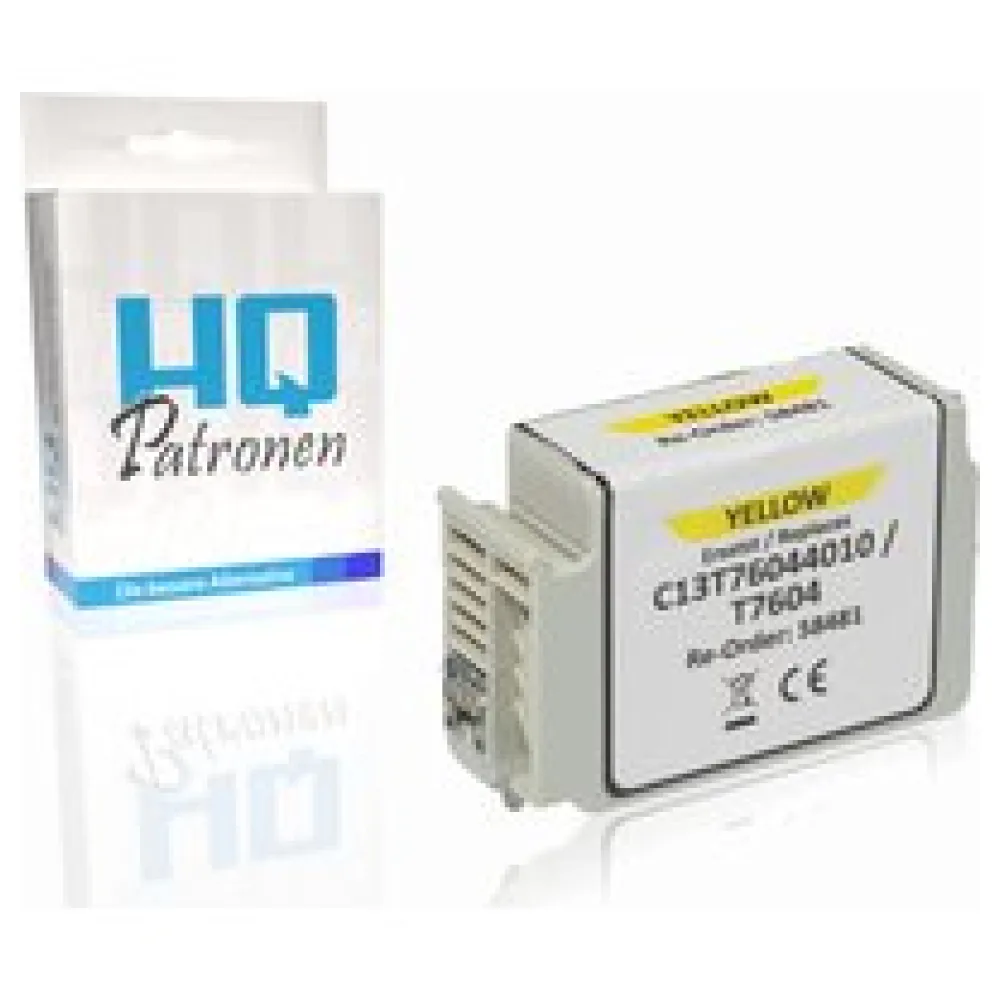 Kompatibel zu Epson C13T76044010 / T7604 Tintenpatrone, gelb – Bild 2