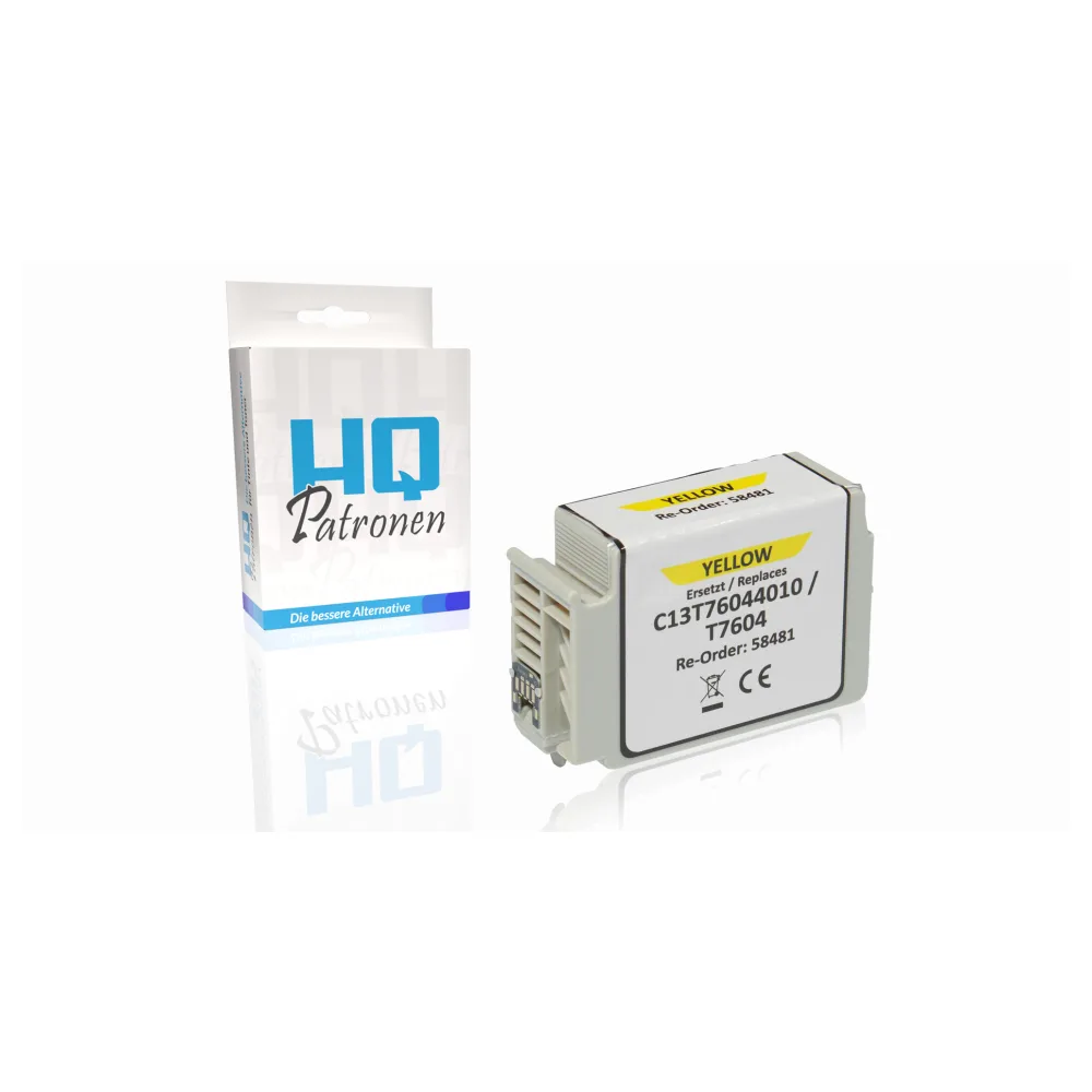 Kompatibel zu Epson C13T76044010 / T7604 Tintenpatrone, gelb