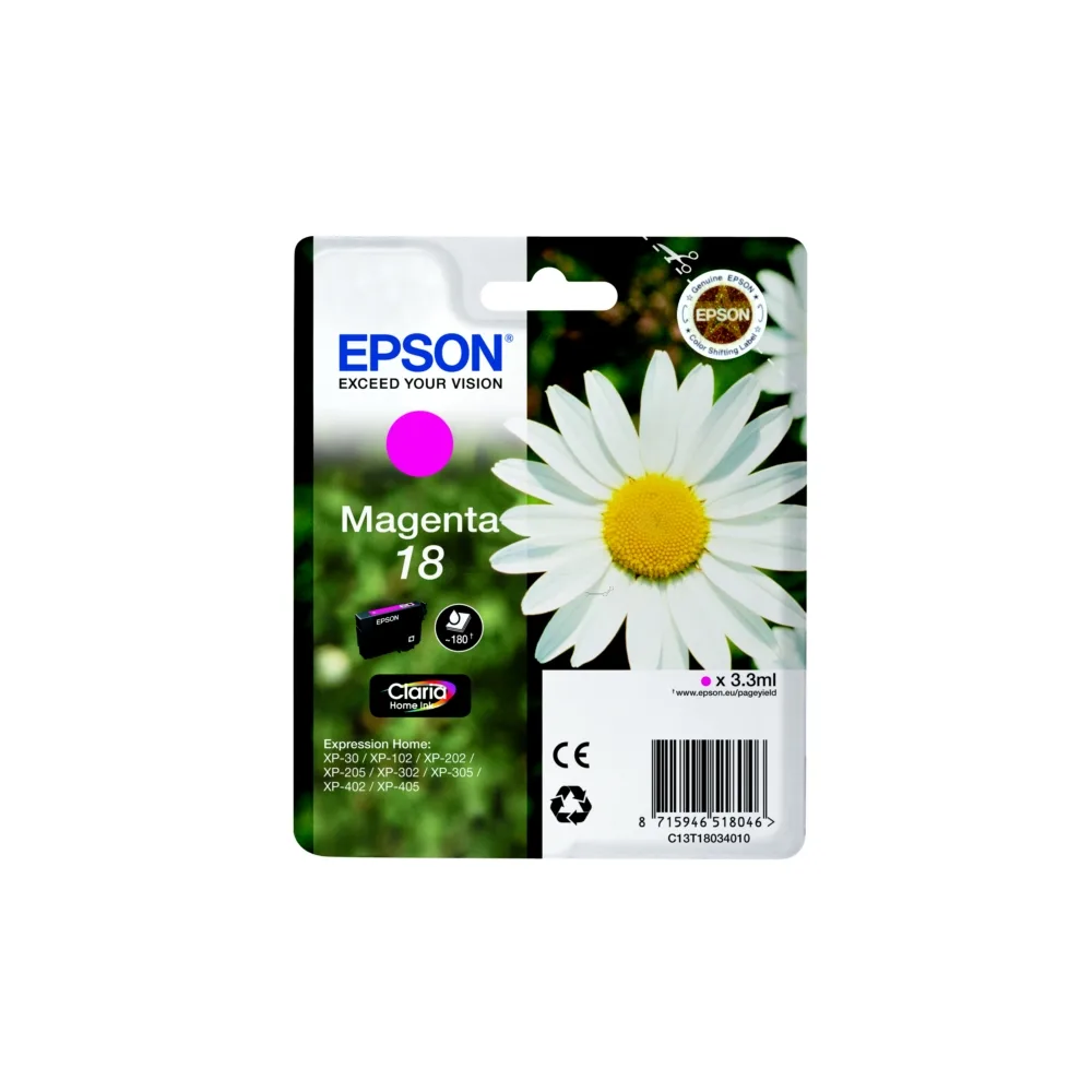 Original Epson C13T18034012 / 18 Tintenpatrone magenta
