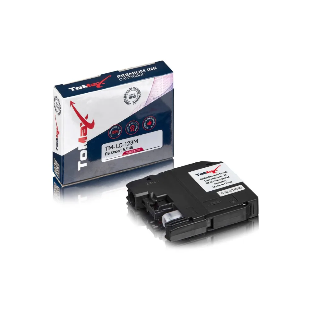 ToMax Premium ersetzt Brother LC-123M Tintenpatrone, magenta