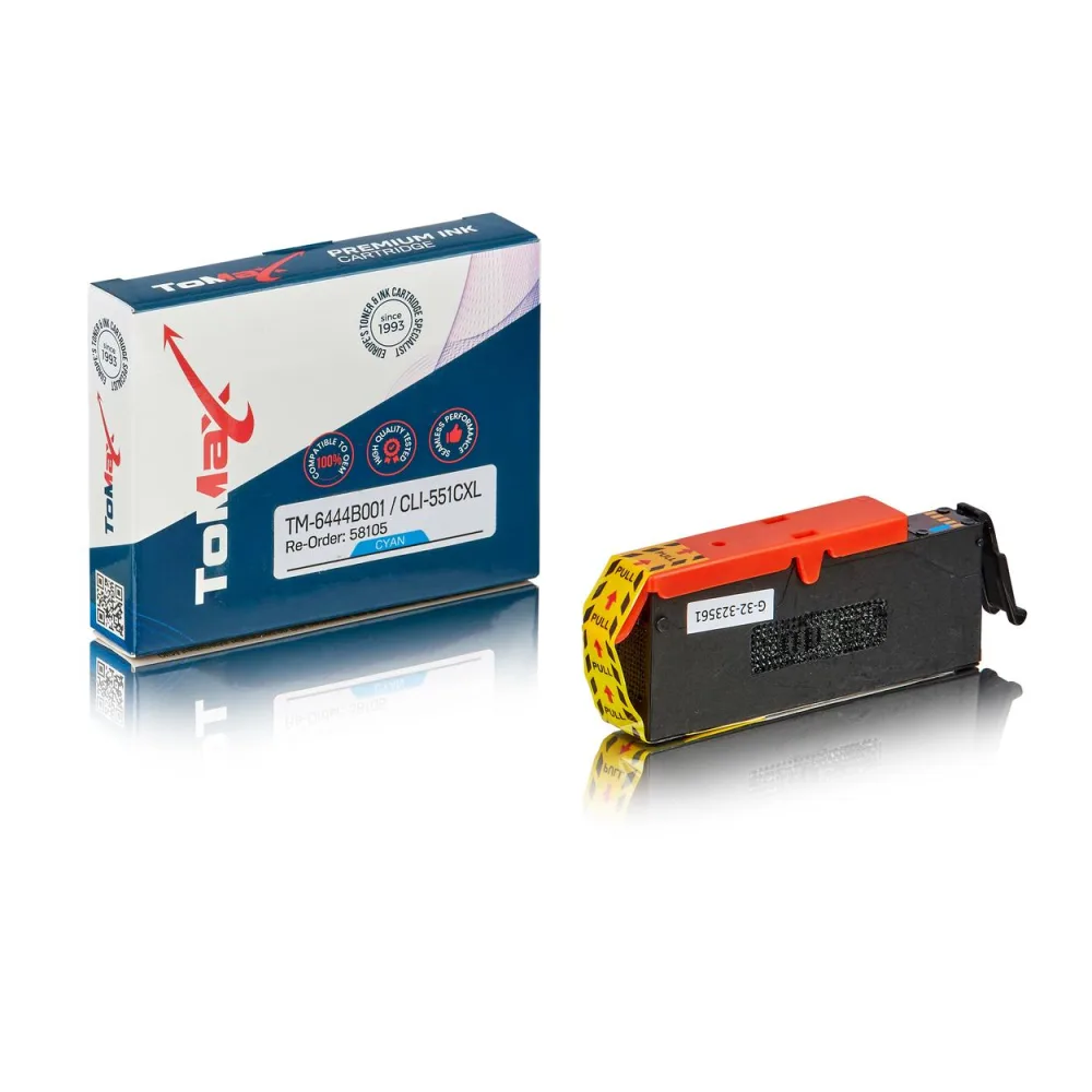 ToMax Premium ersetzt Canon 6444B001 / CLI-551CXL Tintenpatrone, cyan