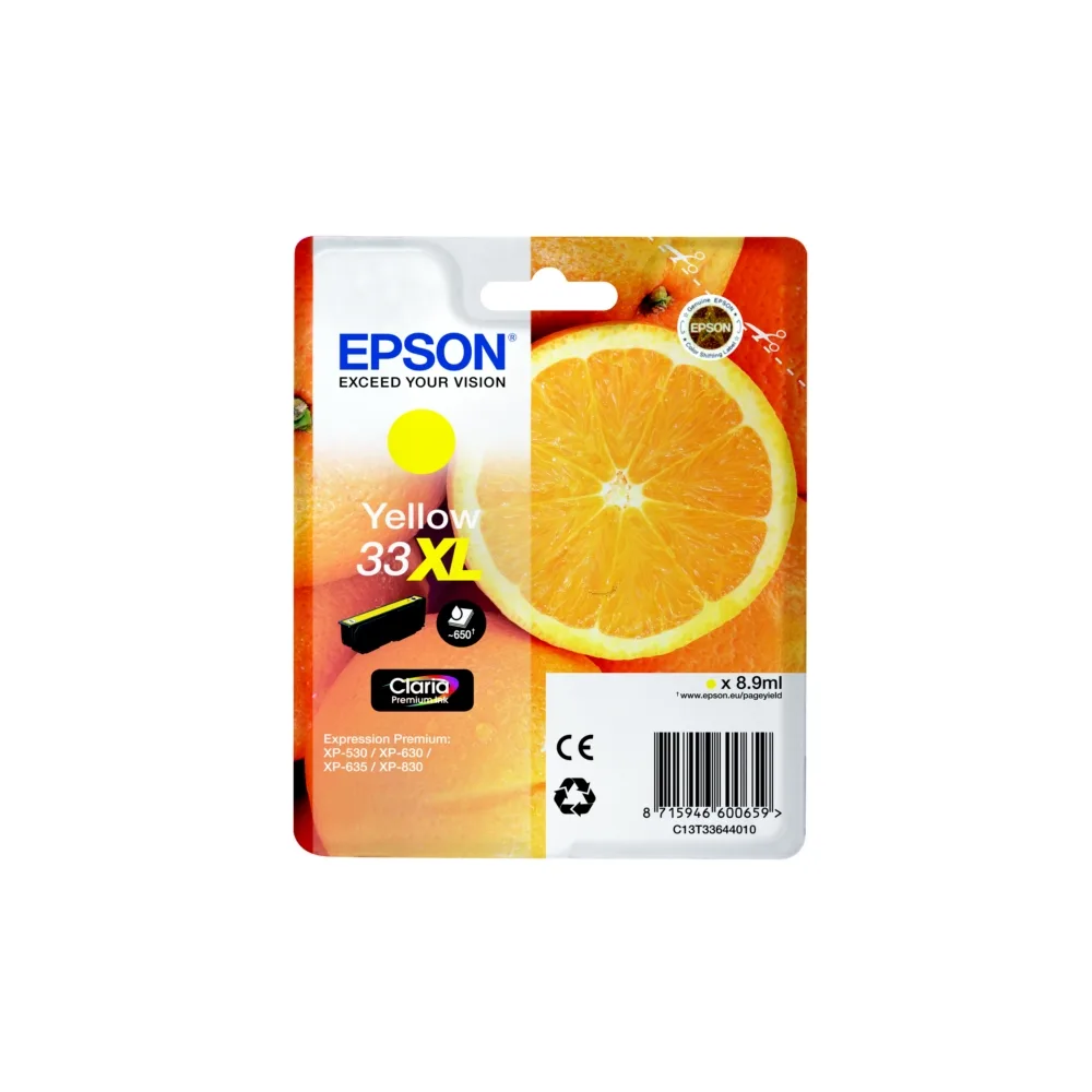 Original Epson C13T33644012 / 33XL Tintenpatrone gelb